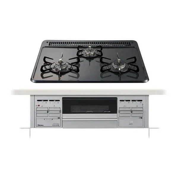 ビルトインガスコンロ 都市ガス用 3口 両側強火タイプ 幅60cm PKD-N36S-13A