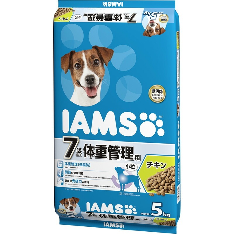 （まとめ買い）マース アイムス 7歳以上用 体重管理用 チキン 小粒 5kg 犬用フード [x3]