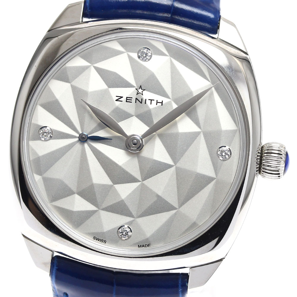 ゼニス ZENITH 03.1971.681 スター 4Pダイヤ スモールセコンド 自動巻き レディース 極美品 保証書付き_901534【中古】