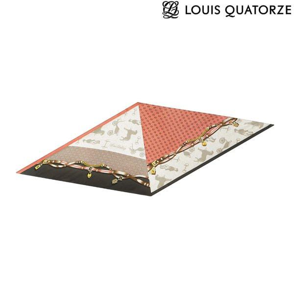 (2WSD366CO) シルクひし形スカーフピーコックコーラル