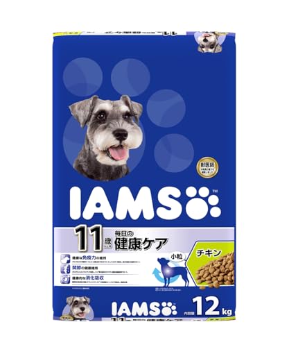 アイムス ドッグ 11歳以上用 小粒 大容量 12kg チキン 総合栄養食 ドッグフード 犬 ドライフード 免疫力の維持 関節の健康維持 健康的な消化吸収 獣医師の知見で開発 高齢期 シニア IAMS