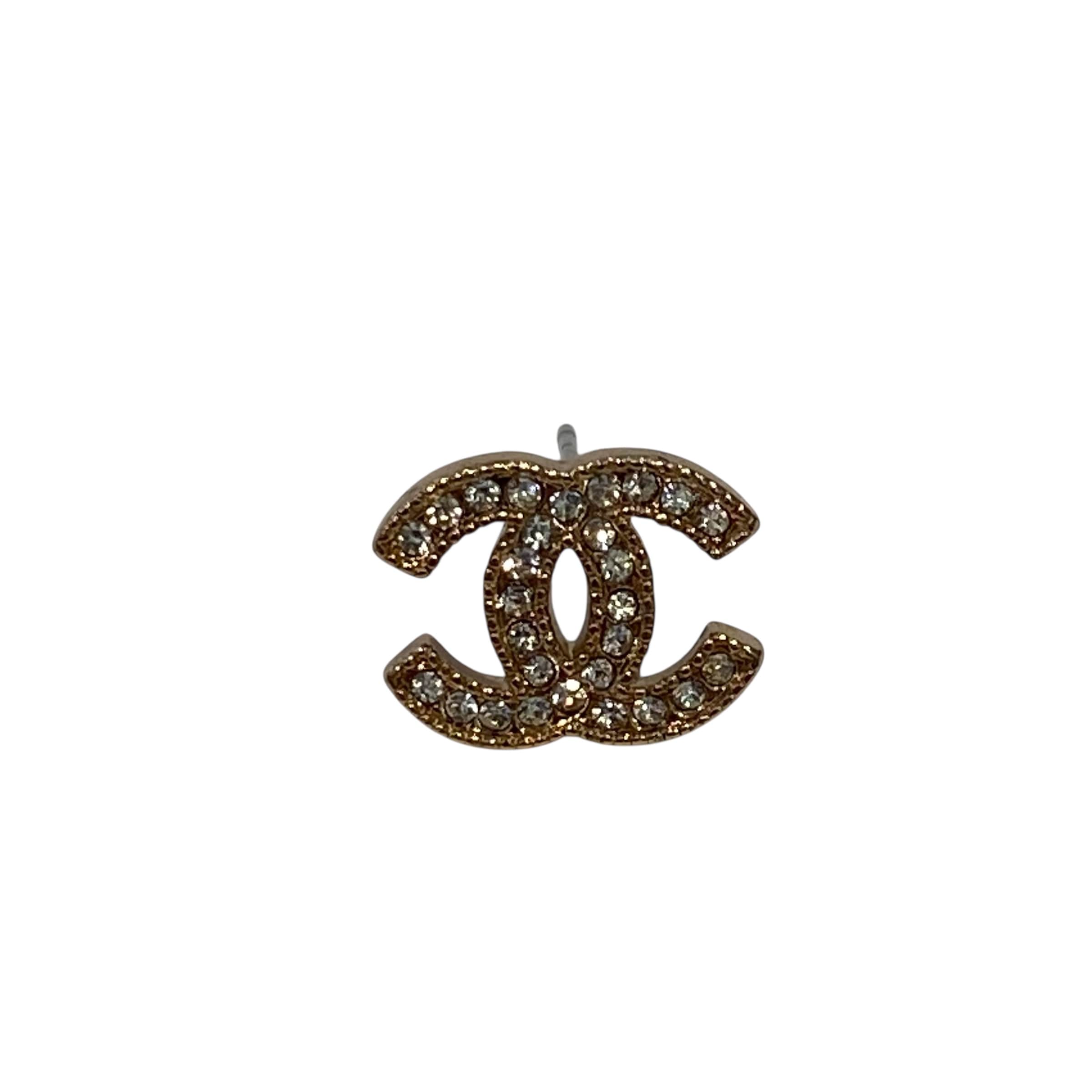 【中古】ココマーク ピアス ラインストーン 片方 14C ユニセックス ブランド アクセサリー Bランク