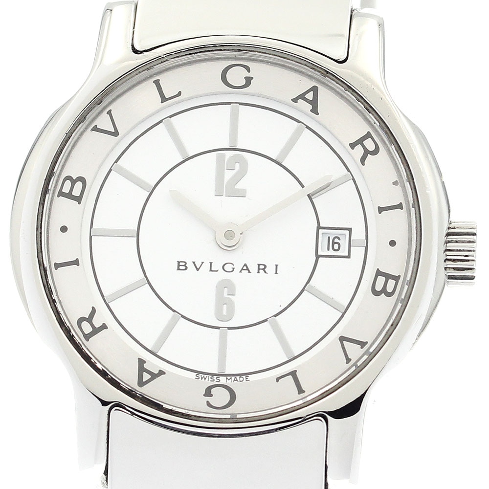 ブルガリ BVLGARI ST29S ソロテンポ デイト クォーツ レディース 箱・保証書付き_877043【中古】