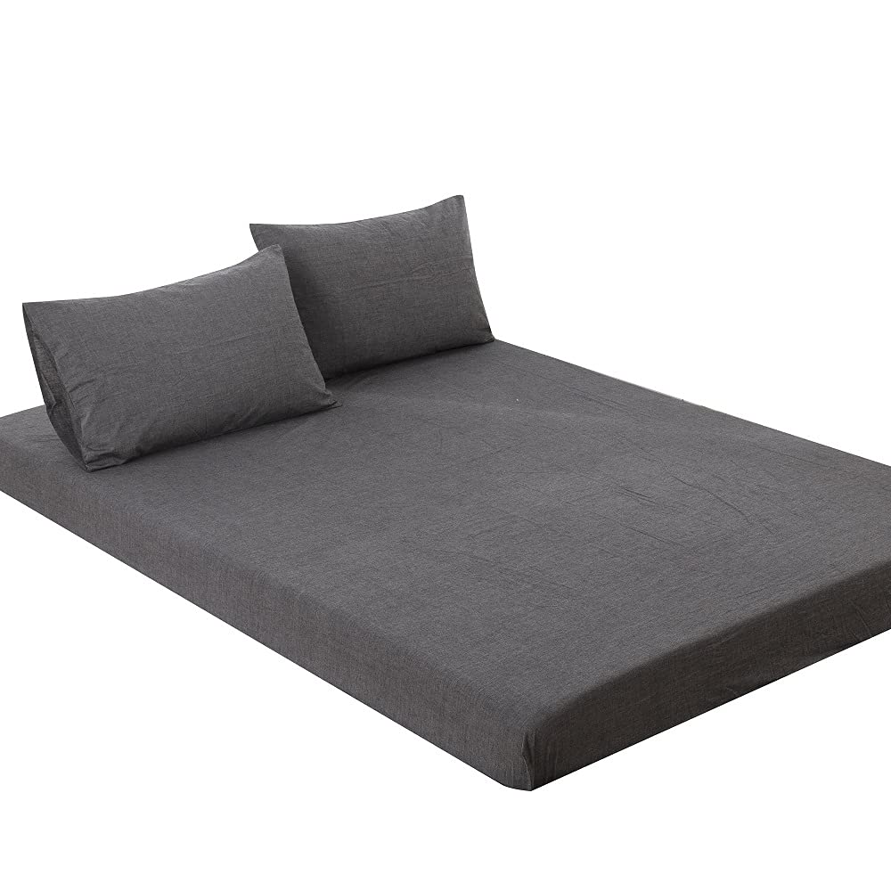 ボックスシーツ セミファミリー 220x200x30cm マットレスカバー オーガニックコットン洗いざらしの綿100% マチ部分約30cm ベッドシーツ ベットカバー 洋式・和式兼用 防ダニ チャコー 4,473円