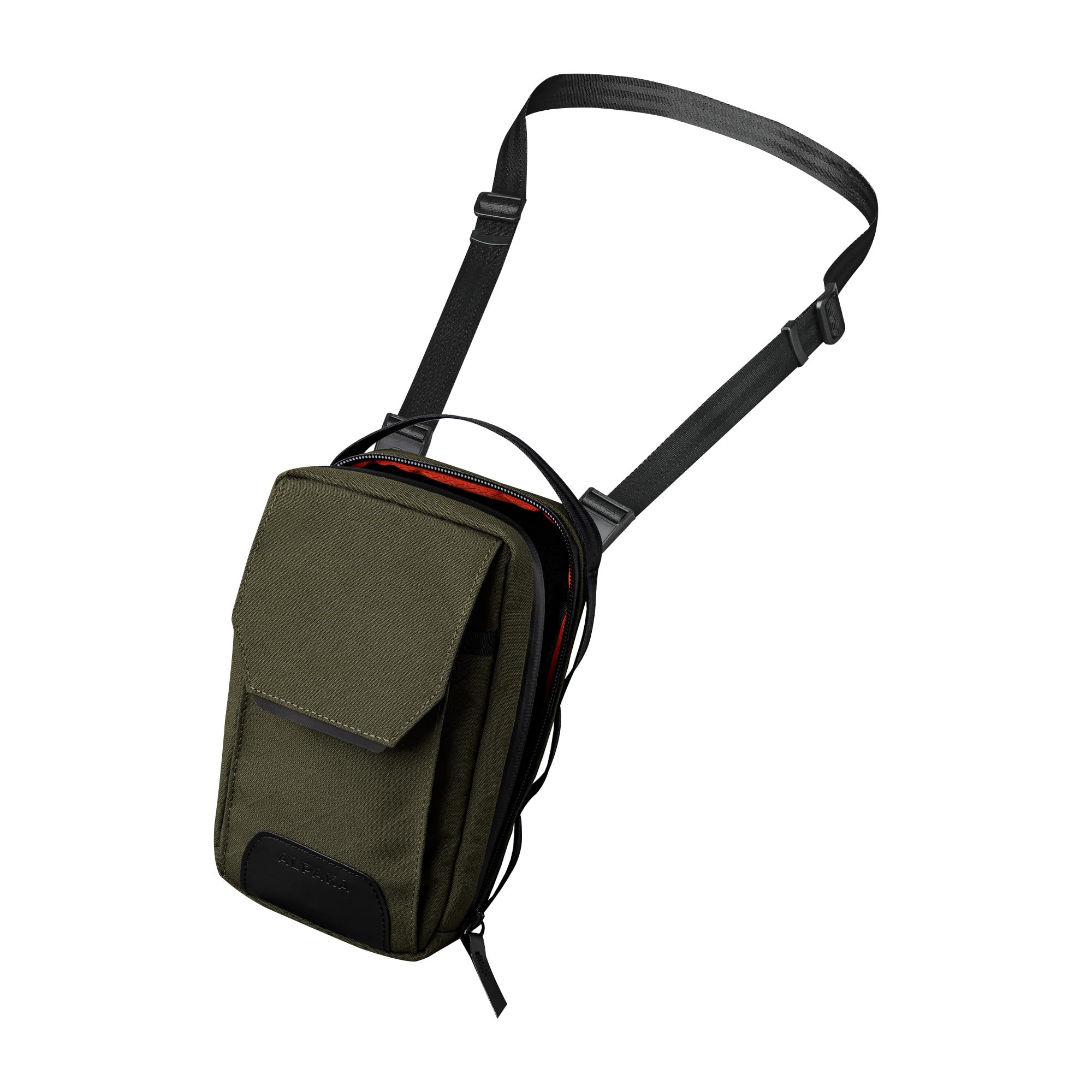 [ALPAKA] Modular Sling V2 Axogrid 300Dメンズ用スマホポーチ ショルダーバッグ マグネット式開閉 ショルダー調整可能 リュックに搭載可能 YKKジッパー付き ベルト