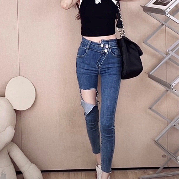 ボトムス パンツ ズボン アンクル丈パンツ クロップドパンツ アンクル丈 ポケット ダメージ加工 タイト かわいい 大人可愛い きれいめ カジュアル おしゃれ かっこい 大人女子 こなれ感 レトロ