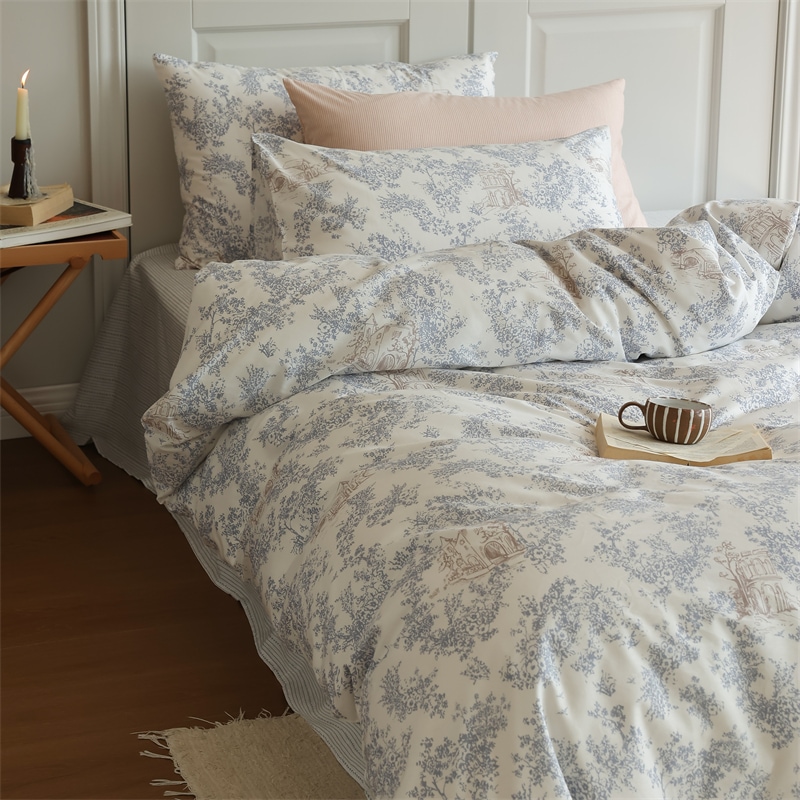綿100%布団カバーセット シングル セミダブル ダブル サイズ 花柄の 掛け布団カバー ボックスシーツ 枕カバー 春夏秋冬用
