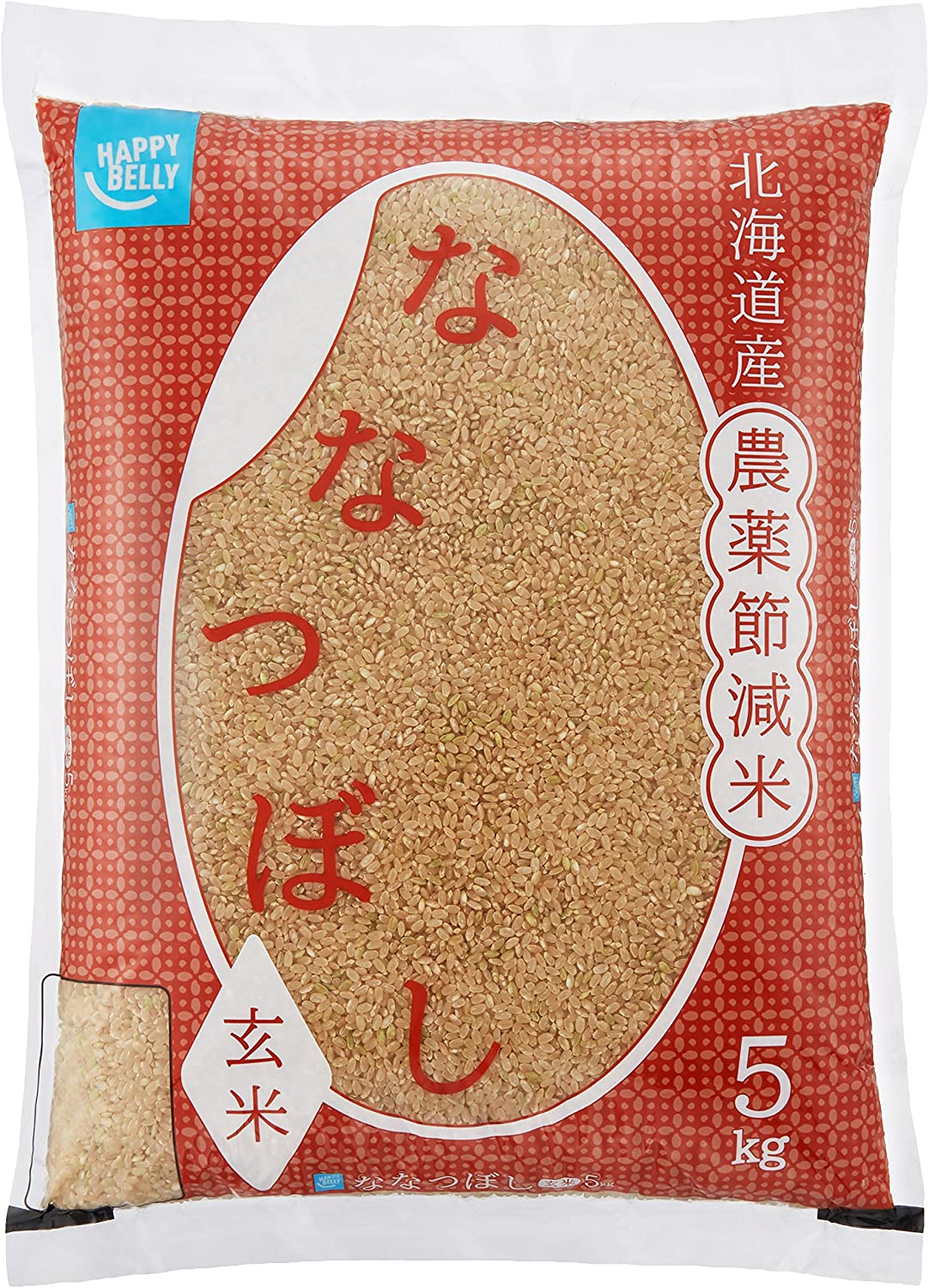 とっておきし福袋 Happy ABO Belly 5kg 農薬節減米 ななつぼし 北海道産 玄米 玄米