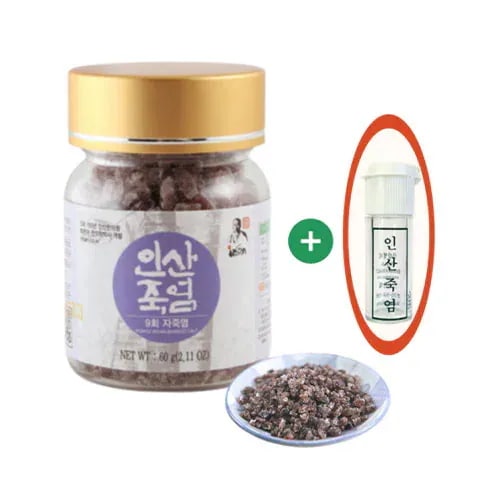 インサン竹塩 9回 紫竹塩 ＋ 携帯用ボトル付き/塩 健康/韓国伝統塩/高級竹塩/健康食品 竹塩/韓国竹塩/9回焼き竹塩 5,152円