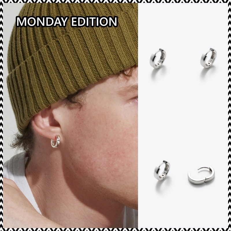 MONDAY EDITION PLAIN BIG HOOP EARRINGS