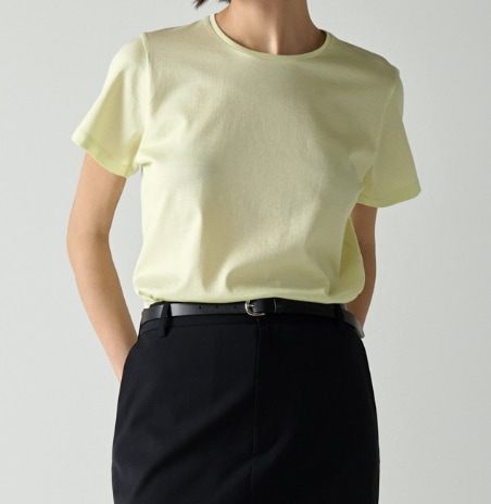 ファサードパターン Silket Cotton T-shirt Lime