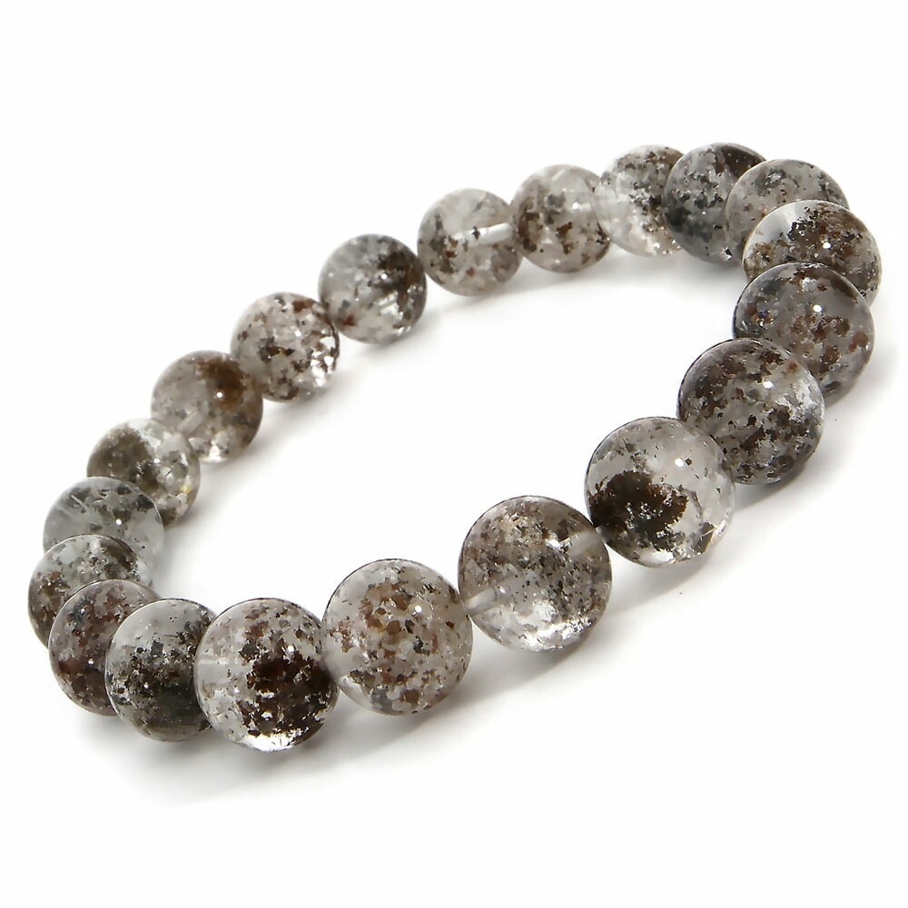 「1点もの 現品」 ガーデンルチルクォーツ ガーデンクォーツ ブレスレット 10mm パワーストーン ブレスレット レディース メンズ 天然石 数珠 アクセサリー メンズブレスレット レディースブレス