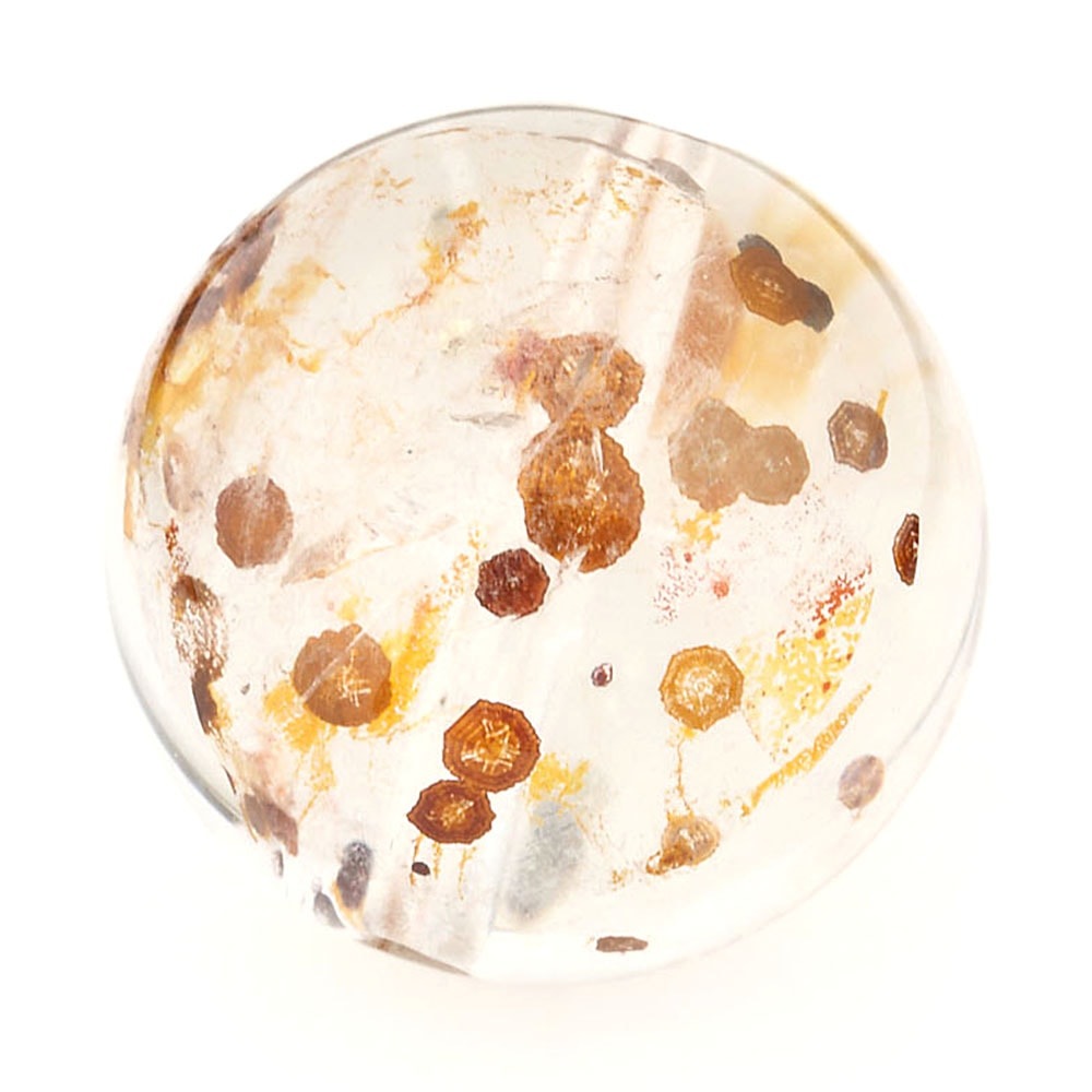 「1点もの 現品」 1粒売り 天然 オーラクォーツ ブラジル産 13mm パワーストーン バラ売り 天然石 パワーストーン ばら売り ビーズ 穴あき 1玉売り アクセサリー パー zz000123-e