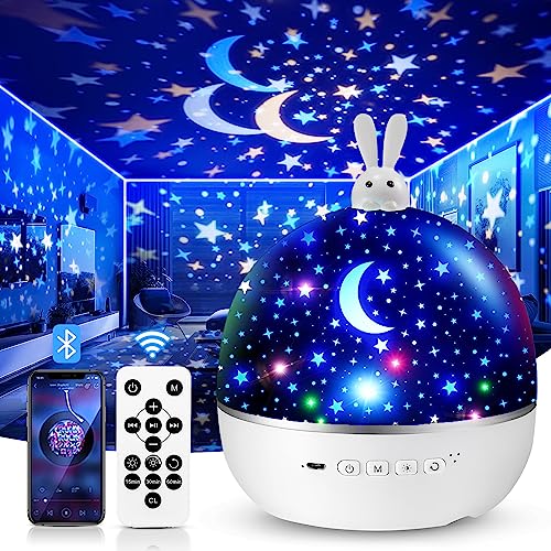 kufire 22種類投影フィルム付きのプラネタリウム 家庭用 人気bluetoothスピーカー付きの間接照明 おしゃれ多色変換のledライトリモコン付きの充電式ナイトライト自動タイマーのベッ