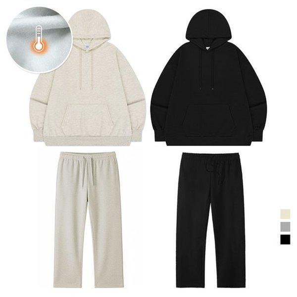 女性デイリー起毛オーバーフィットパーカー起毛パンツセット3色セット