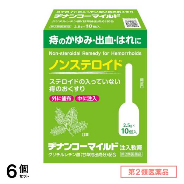 第２類医薬品 ヂナンコーマイルド 注入軟膏 2.5g× 10個入 6個セット