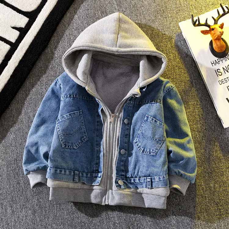 [本日の新品]デニムジャケット キッズ 男の子 子供服 ジュニア 裏起毛 デニムコート アウター 防寒 フード付き gジャン ボーイズ おしゃれ あったか 秋冬 春 おしゃれ カジュアル かっこいい