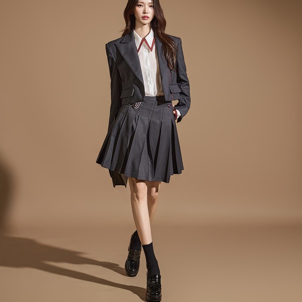 プリーツ ラップ スカート