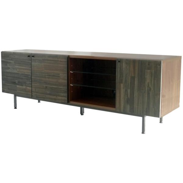 テレビ台 ミドルボード テレビボード キャビネット サイドボード リビングボード 北欧 木目 おしゃれ ガラス 日本製 ブラウン 完成品 天然木アカシア 幅178cm