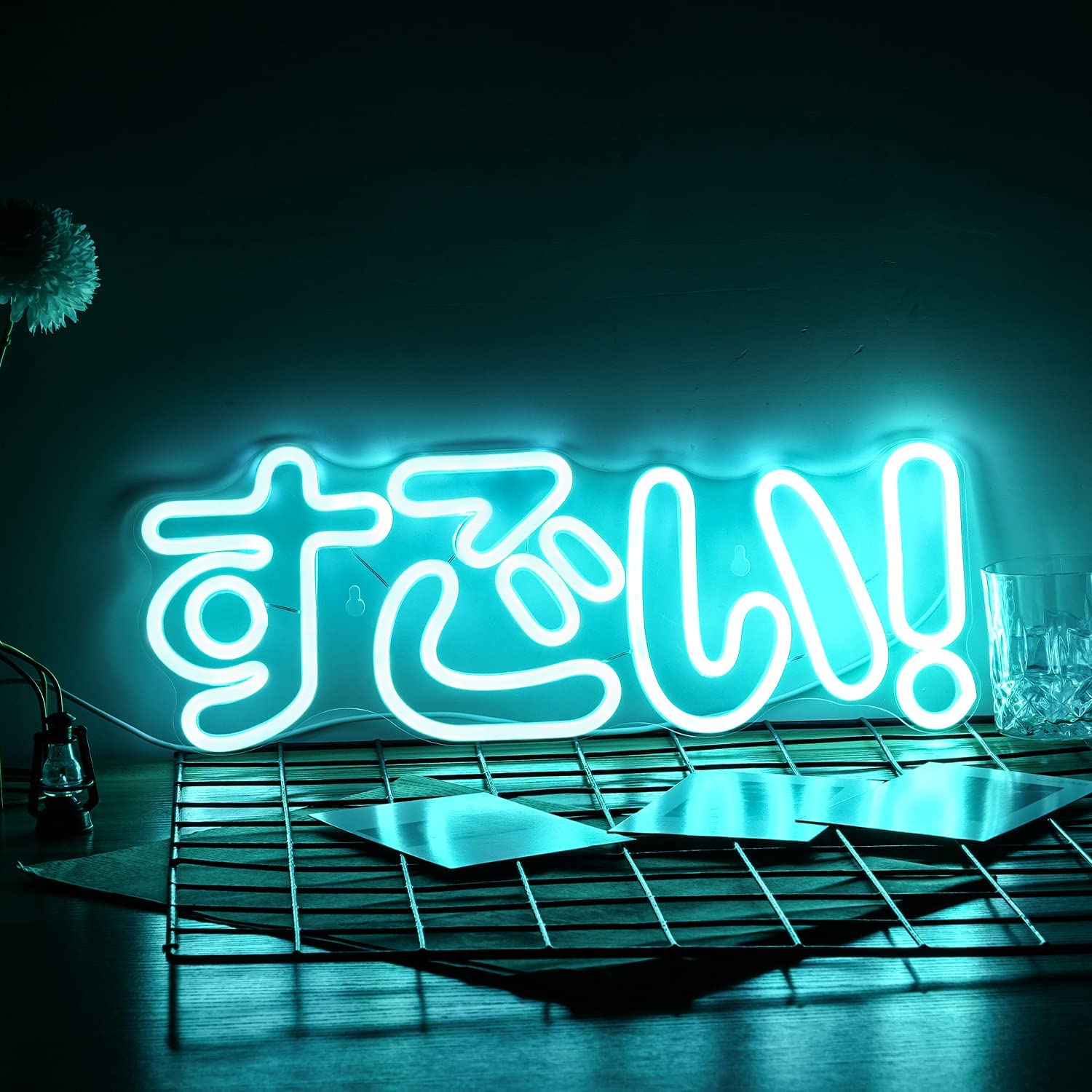 ネオンサイン 壁掛け「すごい!」 LEDネオンライト おしゃれ ネオン看板 インテリア 雰囲気作り 喫茶店 居酒屋 ギフ バー カフェUSB給電 ギフト 装飾 寝室ウォールサイン スタジオ ホーム