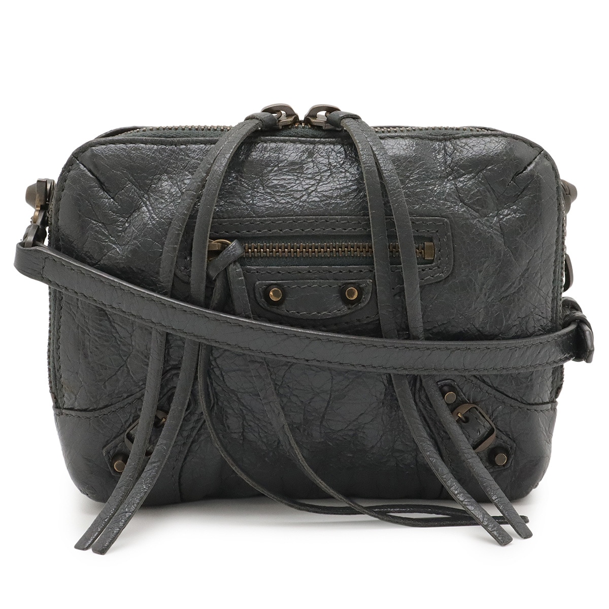 クラシック レポーター XS ショルダーバッグ セミショルダー 斜め掛け レザー グレー 48879