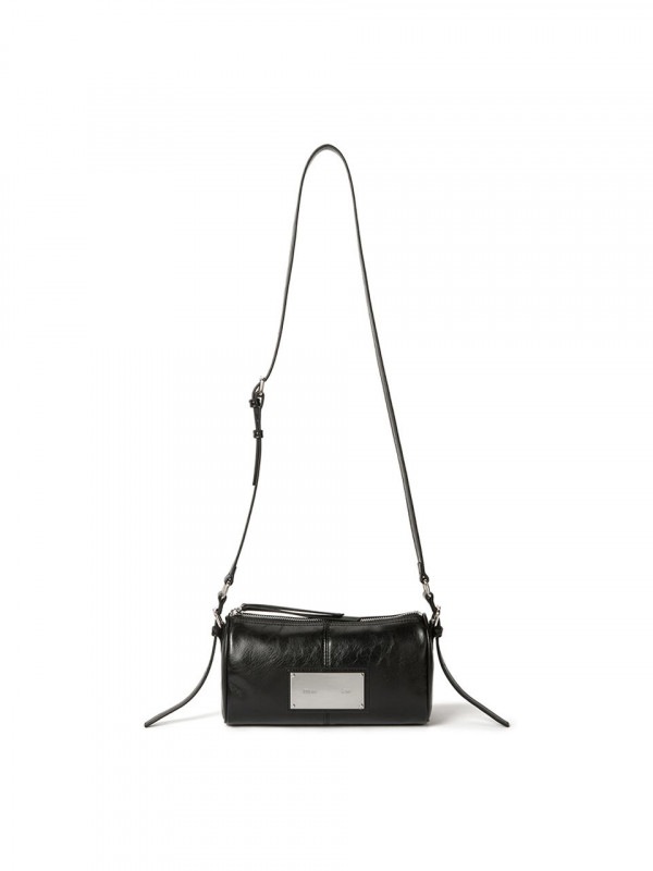 BUCKLE STRAP TWO WAY MINI BAG IN BLACK