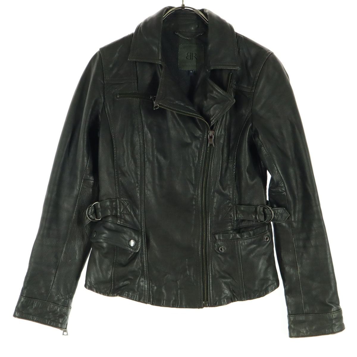 長袖 ダブルライダースジャケット XS ブラック レディース 古着
