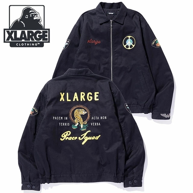 ピース スクワッド ベトナム ジャケット [101251021005] PEACE SQUAD VIETNAM JACKET メンズ ライトアウター ブルゾン スイングトップ BLACK 正規取扱店