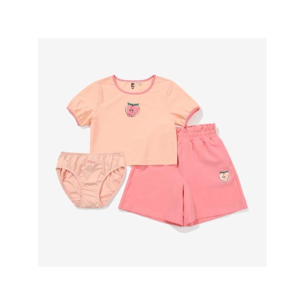 [FILA KIDS] スイミングガールクロップセットアップ (FK2FSF2W06F_POR) Q0ZFK2FSF2W06FPOR
