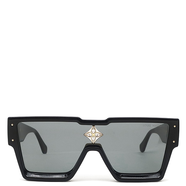 ルイヴィトン LOUIS VUITTON サングラス サイクロン アセテート スワロフスキー ブラック ゴールド金具 黒 Z1578E TV0271 【箱】【中古】