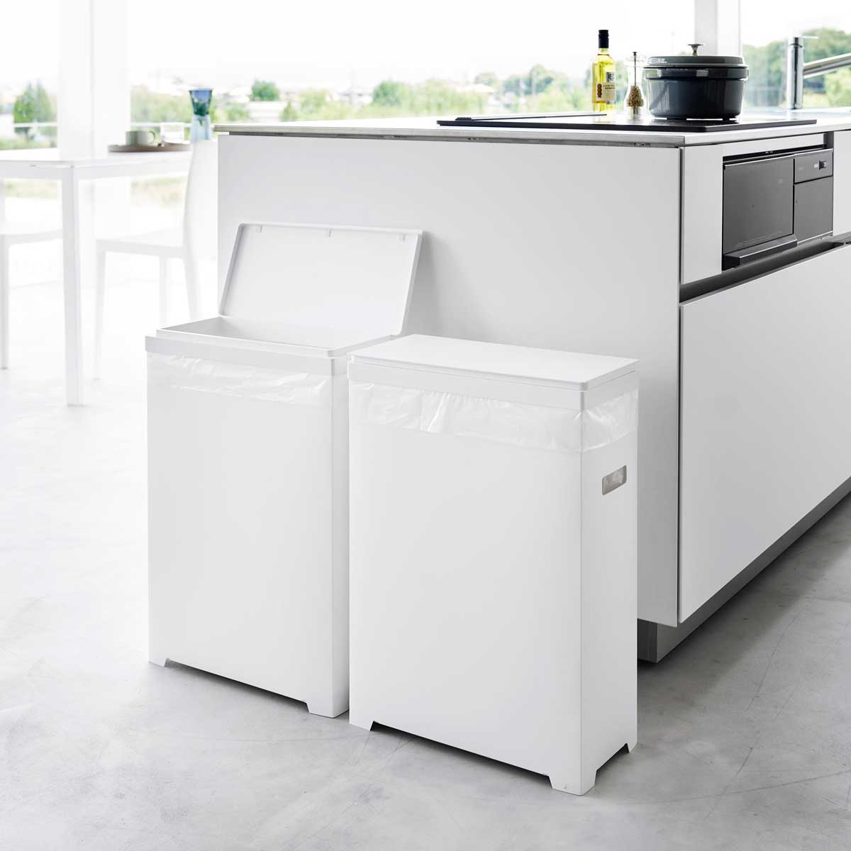 ゴミ箱 ふた付き 45リットル 山崎実業 tower タワー スリム蓋付きゴミ箱 横開きタイプ 45L 2個組 1526 ホワイト 5,049円