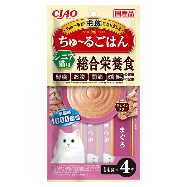 いなば　ＣＩＡＯ　ちゅーるごはん　シニア猫用　まぐろ　１４ｇX４袋X４８　ＣＲＣ35―04―20―20―10