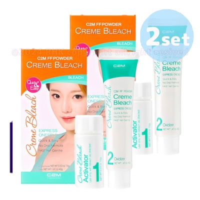 【2個 X C2M FF クリームヘアブリーチ 55g】 ブリーチ 1+1/C2M 에프에프 파우더 크렘 브리치 탈색제 /セルフブリーチ/眉毛/ヘアカラー/眉毛 脱色剤