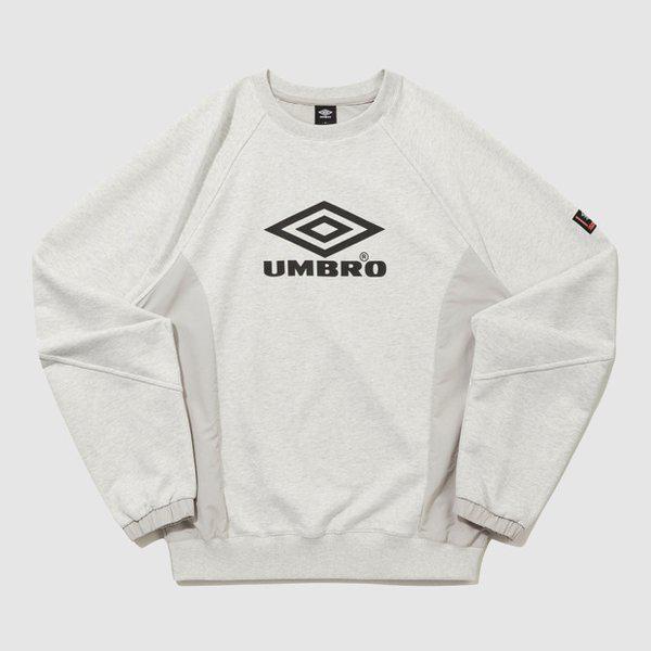 HBLハイブリッドニットマンツーマン OATMEAL MGREY UQ321CFS97 OMG0