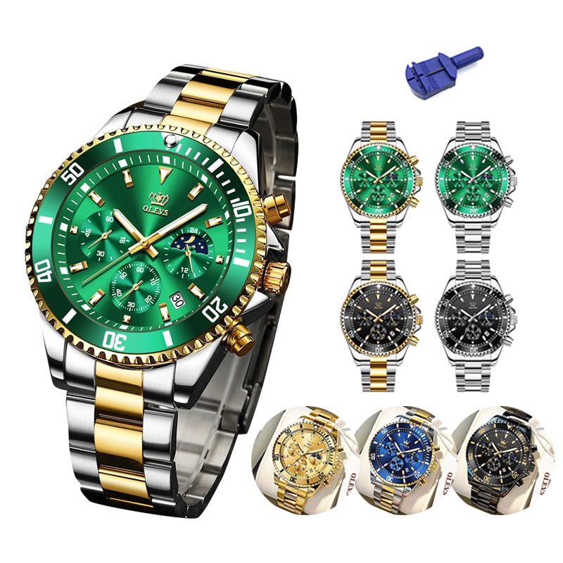 腕時計 メンズ 時計 防水 多機能 クロノグラフ 日付 サンアンドムーン おしゃれ