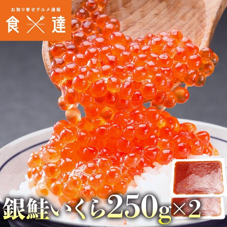銀鮭いくら 醤油漬け 500g 250gx2パック イクラ いくら さけ 鮭 サケ 海鮮 丼 軍艦 手巻き 寿司 ちらし 指定日不可