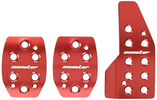 MONSTER SPORT スポーツドライビングペダルカバー/レッドアルマイト アルト ワークス H