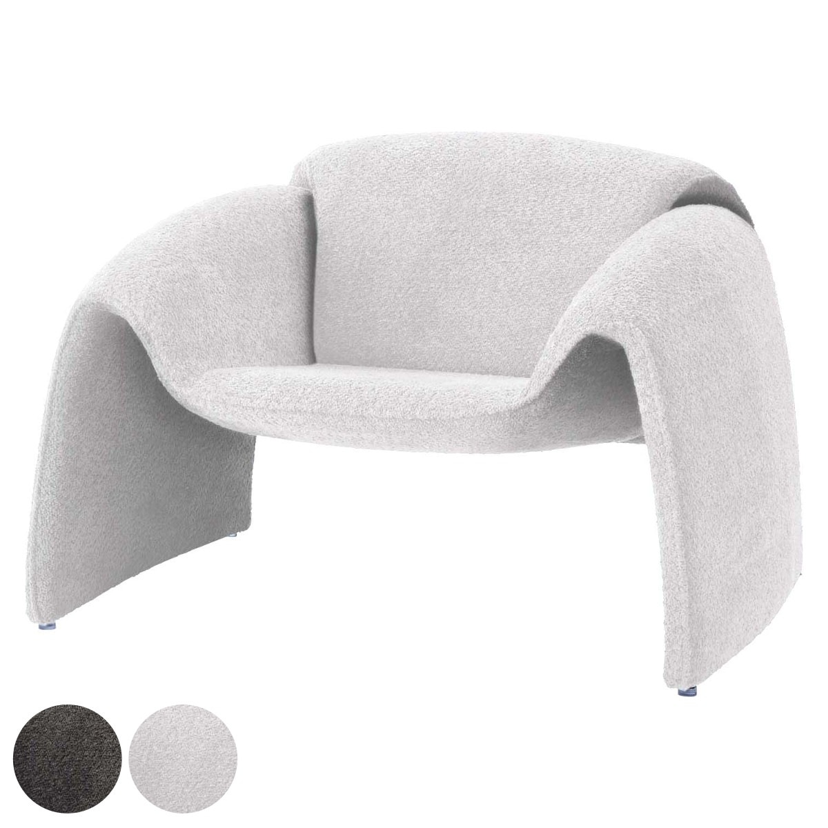 ソファ 1人掛け 幅101cm ブークレ生地 ソファー 1人掛けソファ 一人掛け イス 椅子 チェア 完成品 ファブリック 布 ゆったり sofa おしゃれ 脚付き モダン スタイリッシュ