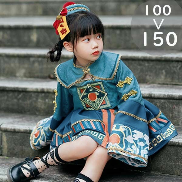 ハロウィン ロリータ 中華風 チャイナ lolita キョンシー 僵尸 ゾンビ コスチューム チャイナ服 キッズ 子供 ワンピース ジャンパースカート 可愛い ゴスロリ 仮装 コス かわいい