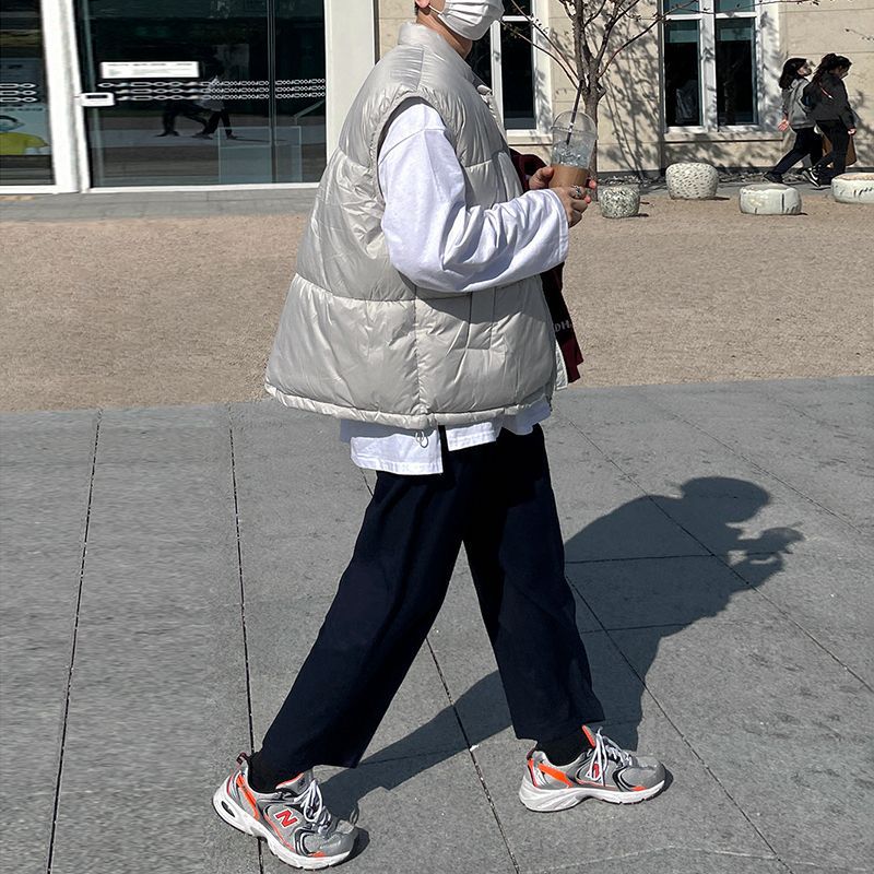 コットンウエストコートメンズ冬の韓国語バージョンの緩いノースリーブコットンジャケットジャケット外摩耗厚く肩ベスト綿のジャケット