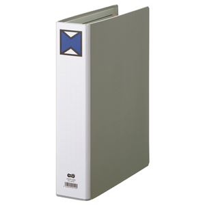 （まとめ） TANOSEE パイプ式ファイル 片開き A4タテ 500枚収容 背幅66mm グレー 1冊 (×10セット)