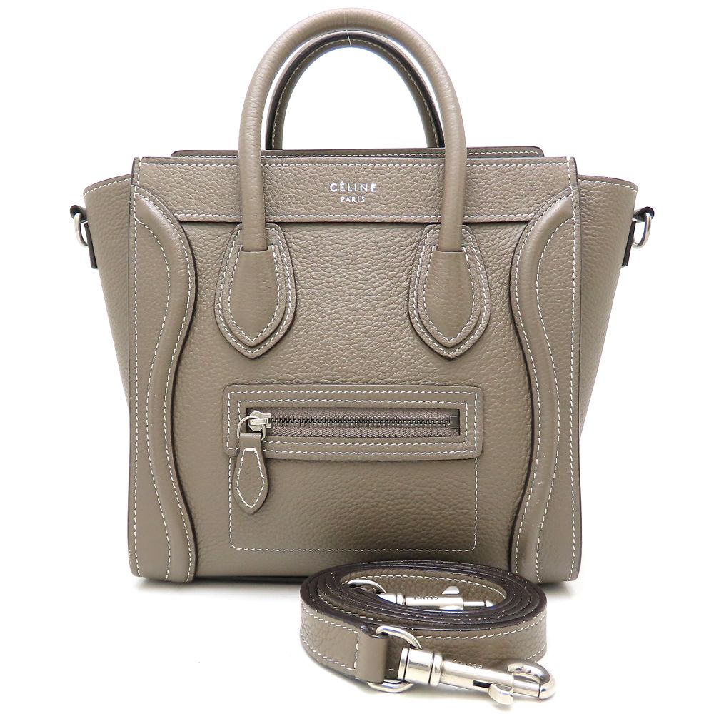 ラゲージナノショッパー 189243D ハンドバッグ 2WAY レザー スリ グレージュ/352380【中古】