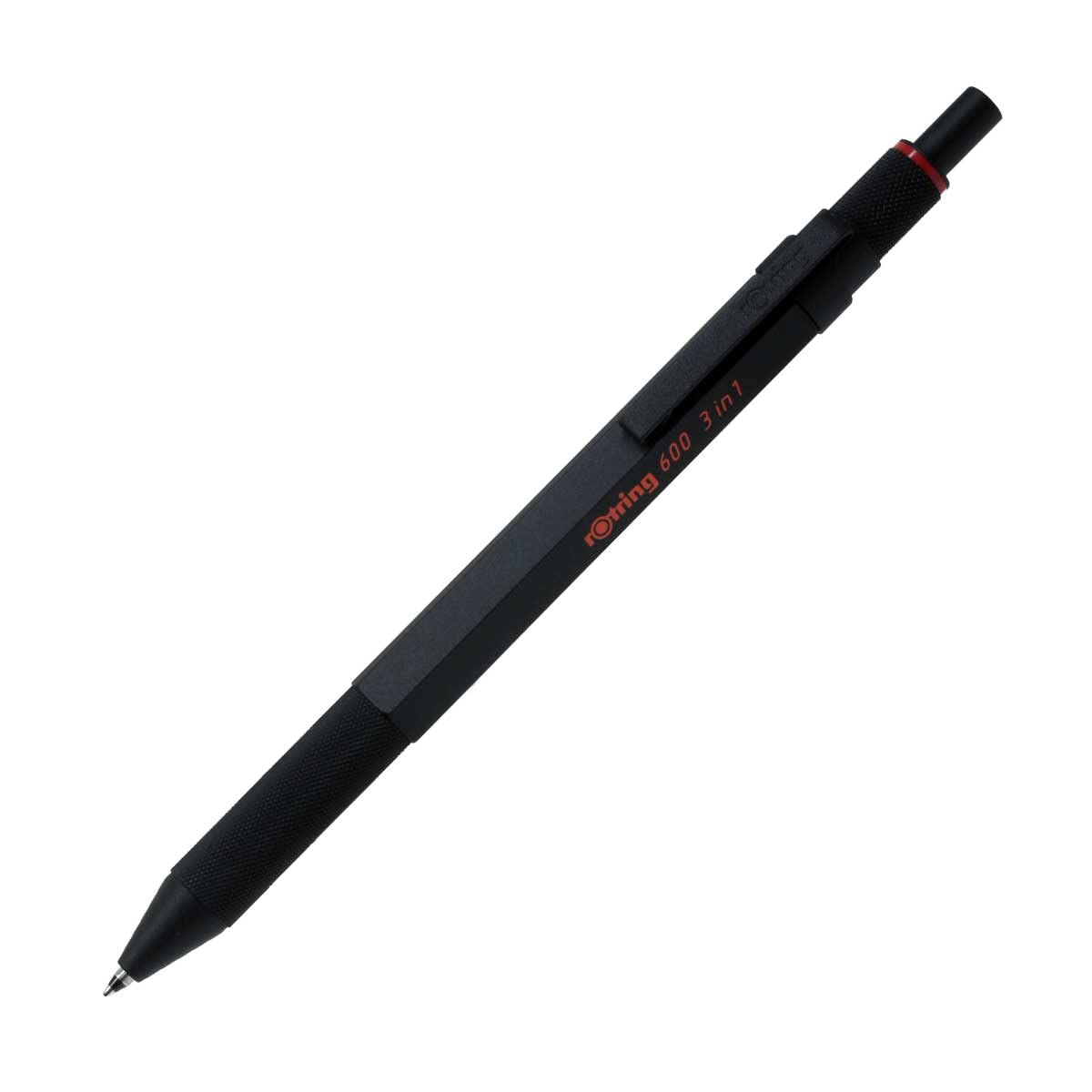 rOtring ロットリング 600 3in1 マルチペン ブラック 2色(黒/赤)＋シャーペン 0.5mm 化粧箱入 ツイストタイプ 多機能ペン 製図対応 正規輸入品 2164108