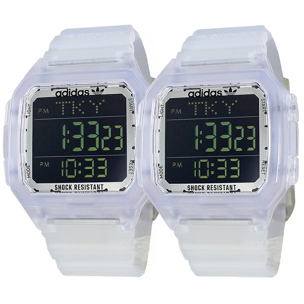 アディダス ペアウォッチ デジタル 腕時計 手表 スケルトン クリア お揃い ペア カップル プレゼント ブランド おしゃれ ペアギフト 誕生日 結婚式 結婚記念日 両親 夫婦 お祝い 贈り物 ポイン 14,850円