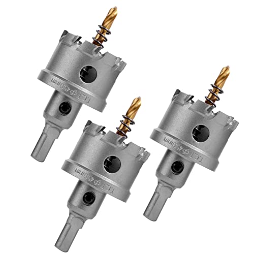 【DIYのプロ推薦】 超硬 ステンレス ホールソー 穴あけ 電動ドリル ホルソー ホールカッター ShopXJ (3, 45ｍｍ)