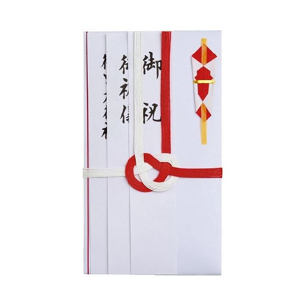 （まとめ）赤白7本 金封 短冊付 E-651 1枚[x50セット]