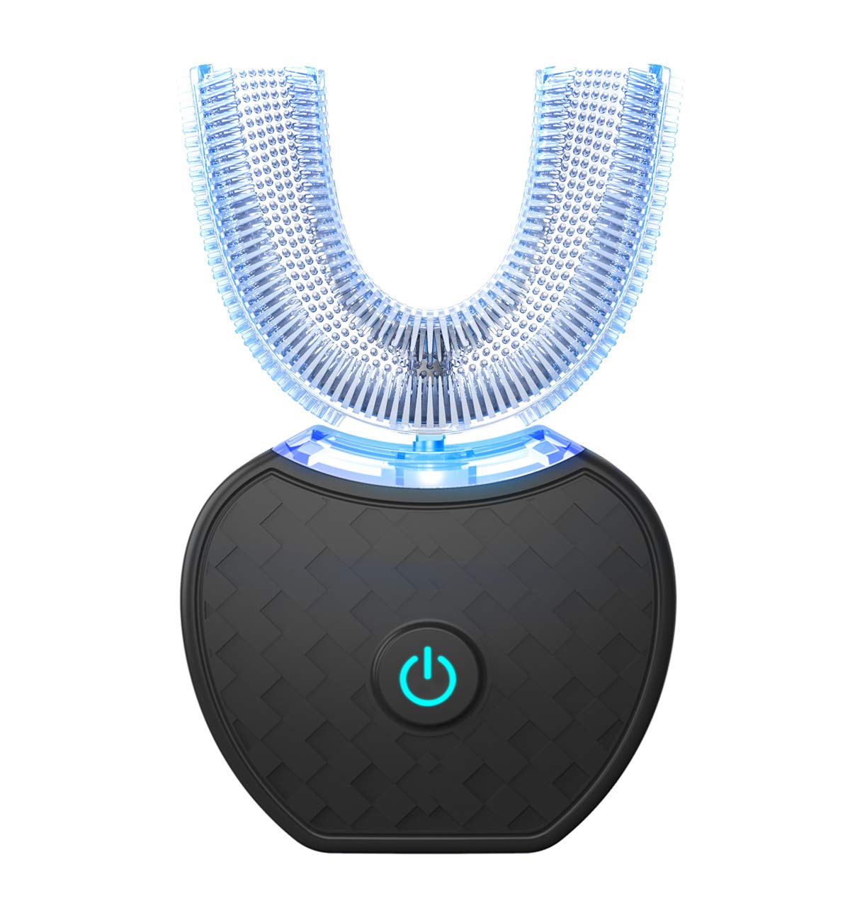 電動歯ブラシ 音波振動歯ブラシ 自動歯磨き 360角度 U型 怠け者歯ブラシ IPX7防水 ブラック