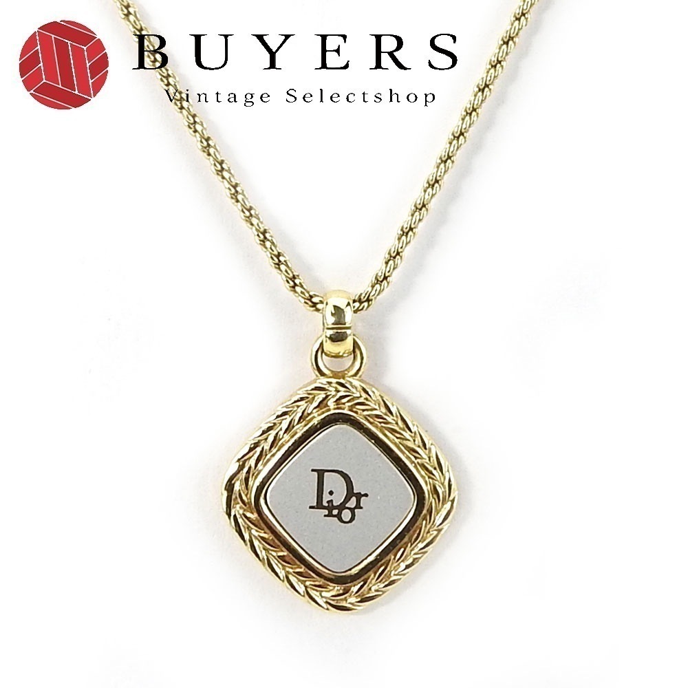 中古 ネックレス メタル ゴールド シルバー メッキ ジュエリー ロゴ レディース 女性