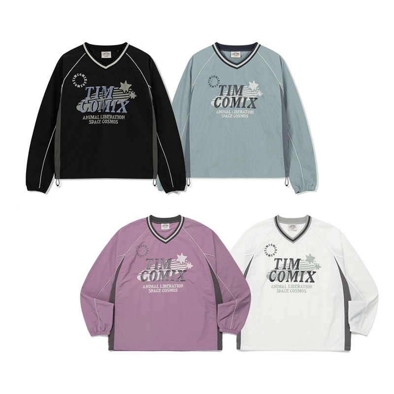 [BOYNEXTDOOR 着用] [TIMCOMIX] NYLON COSMIC STAR LS 韓国 アイドル 長袖 Tシャツ レディース メンズ 大きいサイズ ゆったり