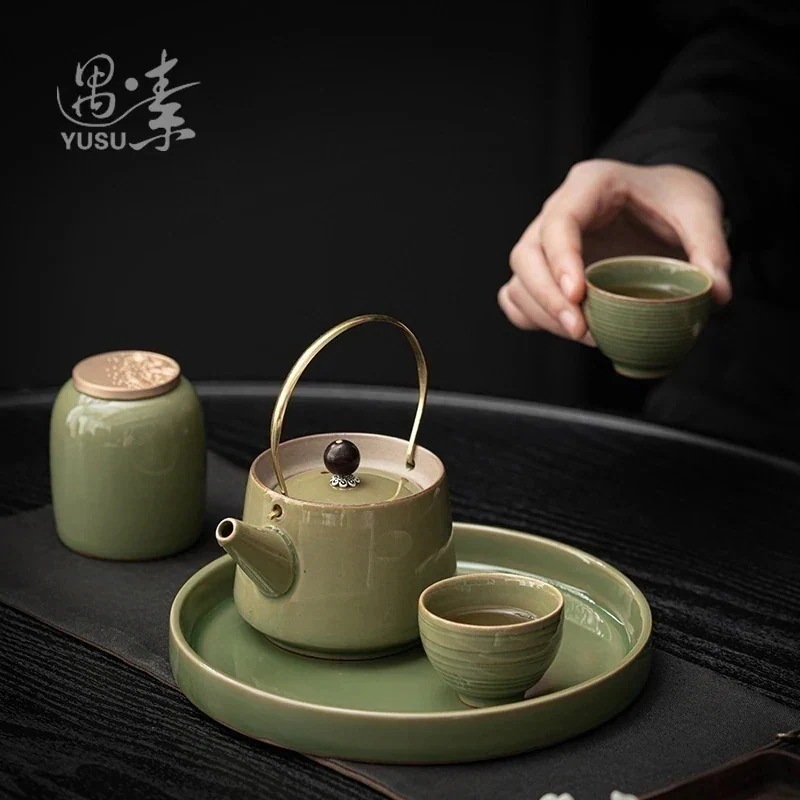 家庭用茶器 茶道具 居間 オフィスです ポット1つです コップ2つです 茶盘 セットアップ プレゼント